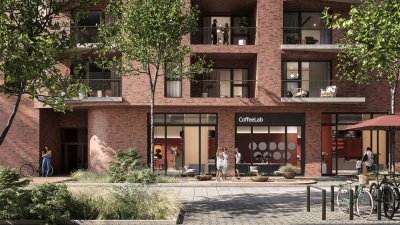 Attraktive 3-Zimmer-Neubauwohung mit Süd-Terrasse seitliche Wasserlage im Baufeld XIII