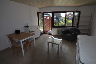 Stilvolle, möblierte 1-Zimmer-Wohnung mit Terrasse und Einbauküche in Ostfildern