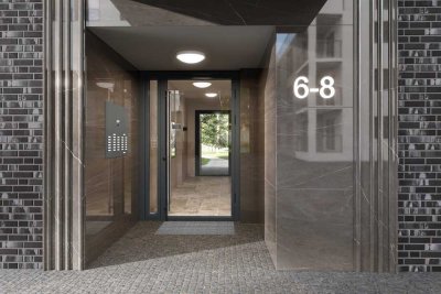 3 Zimmer Maisonette-Wohnung mit großer Terrasse (knapp 40qm) im Gartenhaus von Borsig Green Living