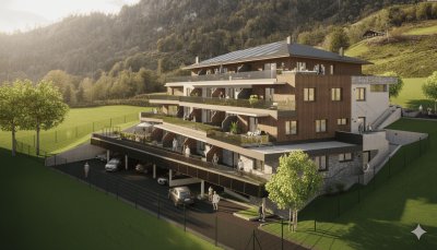Penthaus in St. Johann, Top2 83,81m²; 48,27m² Terrasse und Fernsicht