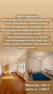 Großzügige 3,5-Zimmer Wohnung im EG in Leipzig-Plagwitz