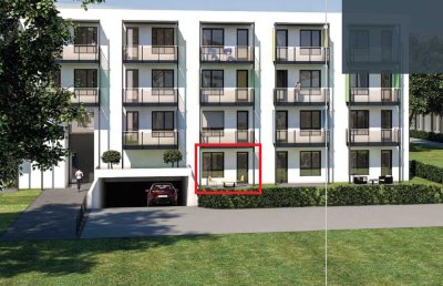Terrassen-Apartment mit u. Einbauküche ab 01.01.2026 zu vermieten