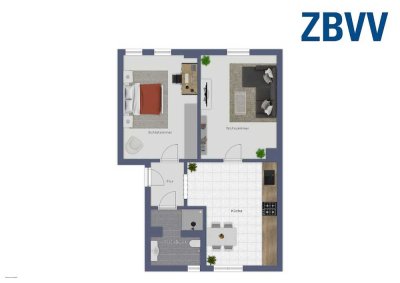 Sehr schöne renovierte 2 Zimmer Wohnung in Duisburg zu vermieten