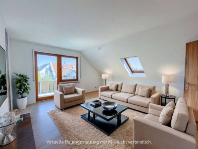 Gemütliche 2-Zimmer-Dachgeschosswohnung im Zentrum von Wolfschlugen