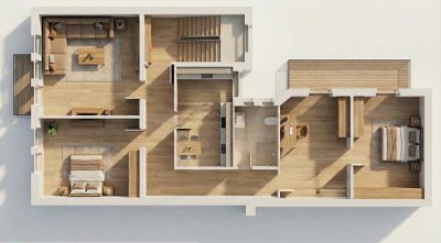 Charmante 4 ZKB mit 127,74 m² | hochwertig saniert | sofort bezugsbereit | neue Einbauküche