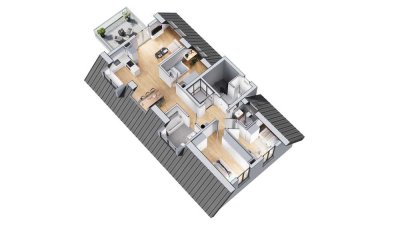 Luxeriöses Penthouse mit Dachterrasse und Lift in das Penthouse - Traumlage Waldperlach