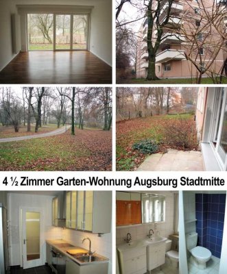 Provisionsfrei* Direkt vom Eigentümer: Sonnige elegante 106 qm Garten Stadtwohnung Augsburg Innensta