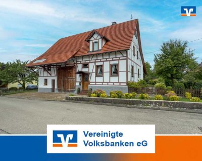 GEPFLEGTES FACHWERKHAUS - SCHEUNE - GROßER GARTEN - VIEL WOHNFLÄCHE & AUSBAUPOTENTIAL IN ROMMELSBACH