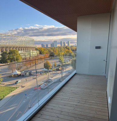 New Partly Furnished 2-Room Apartment with Balcony, Garage, Rooftop Infinity Pool & Gym – Project Grünblick /Teilmöblierte 2-Zimmer-Wohnung mit Balkon, Garagenplatz und Rooftop Infinity Pool – Projekt Grünblick