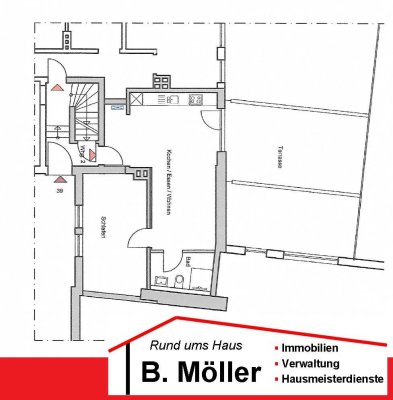 Moderne 2 ZKB-TERRASSEN Erdgeschosswohnung in der Nähe des Nordparkes!