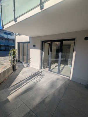 Barrierefreie 3-Zimmer Neubau Wohnung im Erdgeschoss mit Terrasse in Wasserburg.