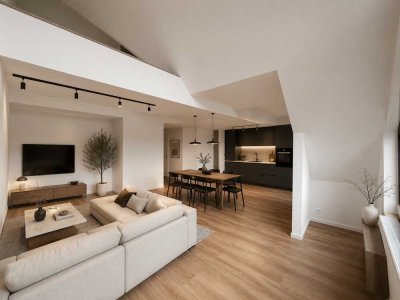 Stilvolle Galerie-Wohnung mit Balkon, 3 Sanitäreinheiten & TG-Stellplatz in Essen-Burgaltendorf