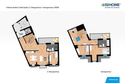 Großzügige 4-Raum-Maisonette-Wohnung mit Balkon – WE08