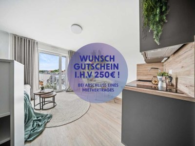 Jetzt mit Wunschgutschein! Möblierte 1-Zimmer-Wohnung mit All-In-Miete