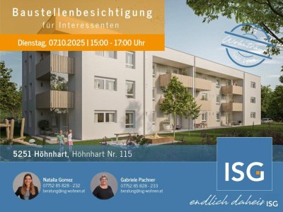 Neubauwohnungen im Mietkauf - Top 5 im EG mit 2 Zi. inkl. Eigengarten und Carport