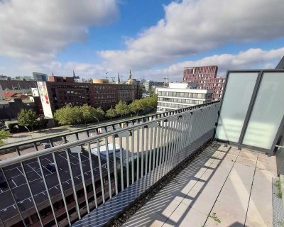 3-Zimmer-Maisonette-Wohnung mit Dachterrasse und Balkon in HH-Hammerbrook