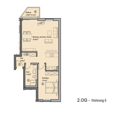 Wohnung 06 | 2,5 Zimmer | 67 m²