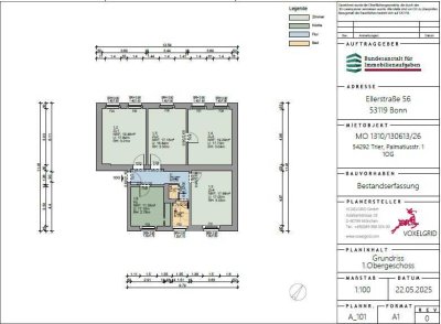Sanierte 4-Zimmer-Wohnung, Palmatiusstraße 1, Trier, 1. OG