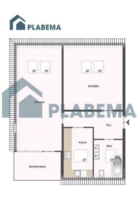 Schicke geräumige 2- Zimmer Wohnung mit Balkon, neuer Vinylfußboden nach Mieterwunsch, EBK