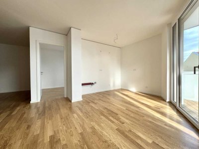 4-Zimmer-Erstbezug mit Balkon, Abstellraum, Bad mit Wanne/Dusche und Gäste-WC