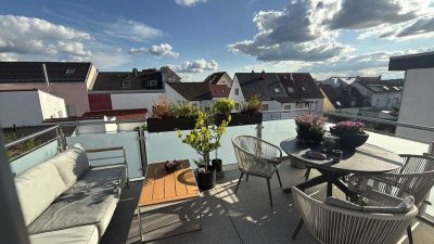 Wohlfühlen auf zwei Etagen: 4,5 ZKB Maisonette mit Sonnen-Terrasse im Herzen von Brühl