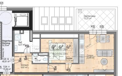 UNVERBAUBARER AUSBLICK im 2. DG mit 10 m2 DACHTERRASSE - hell und ruhig - provisionfrei - barrierefrei - Lift - PV-Anlage und Wärmepumpe