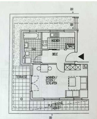 Helle 1-Zimmer-Penthouse-Wohnung mit gehobener Innenausstattung mit Balkon und EBK in Bonn