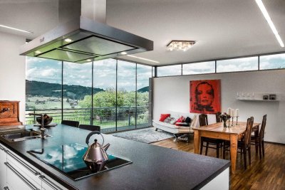 Steiermark - 8046 Graz St. Veit: Hochwertige Architekten-Villa mit Panorama-Bergblick
