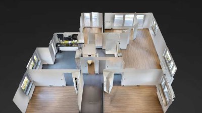 5 Zimmer Wohnung mit 136qm in MFH 2018 kernsaniert mit riesiger Aussichtsterrasse, EBK