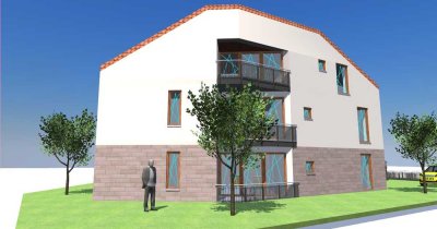 Obergeschosswohnung mit Balkon in KFW 40 QNG!