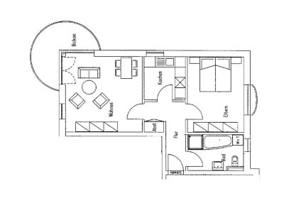 Gepflegte ruhige 2-Zimmer-Wohnung im Zentrum von Neu Wulmstorf mit Süd-West-Balkon
