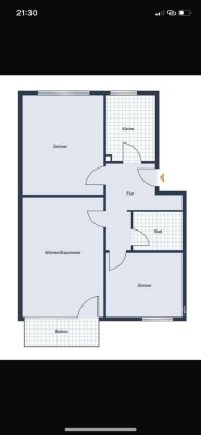 3- Zimmerwohnung mit Balkon in Rellingen