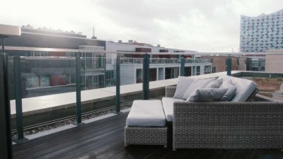 Exclusive möblierte Penthouse-Maisonette-Wohnung Am Kaiserkai ( möbliert und voll ausgestattet )