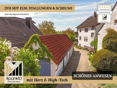 ZFH in Seenähe mit ELW, Nebengebäuden und Weidefläche