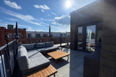 Exklusives 2-Zi.-Penthouse mit Wasserblick & 27qm Dachterrasse