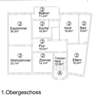 schicke, sanierte 5 - Zimmerwohnung mit Balkon, Dortmund Mitte