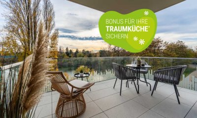 Wohntraum inklusive Küchenbonus! Neubau 4-Zimmer-Wohnung auf über 100m² mit 2 Bädern & Balkon am See