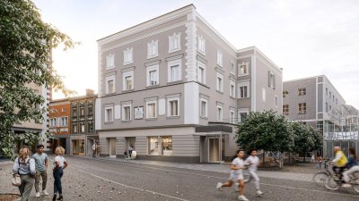 Geschäftsflächen, Büros, Wohnungen und Penthäuser in historischem Gebäude am Stadtplatz