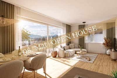 OPEN HOUSE am 08. Mai: Herrliche 4-Zimmer-Wohnung samt großzügigem Balkon mit Seeblick in Gehnähe zum Attersee!