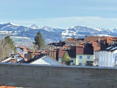 Penthouse-Wohnung mit Blick auf die Alpenkette