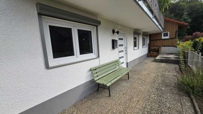 Schöne 2-Zimmer-Souterrain-Wohnung mit Einbauküche in Wembach