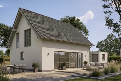 Freistehendes Einfamilienhaus inkl. Grundstück, KfW 40, zum Festpreis! PV-Anlage, Wärmepumpe