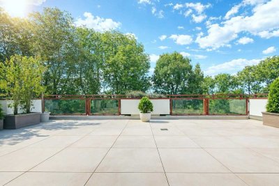 Miete auf Zeit: Einzigartes Traum Designer Penthouse am Isarhochufer mit spektakulärer Dachterrasse