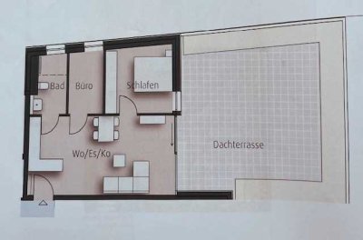 Erstbezug: Moderne 2,5-Zi-Wohnung mit Dachterrasse im 4. OG in Heilbronn Centrum