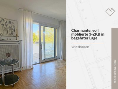 ☀️ Charmante, voll möblierte 3-Zimmer-Wohnung in begehrter Lage von Wiesbaden - nahe dem Kurpark
