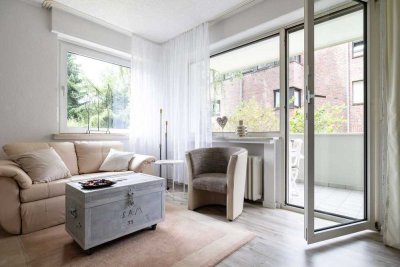 Kleine Erdgeschosswohnung im Stadtzentrum mit Balkon