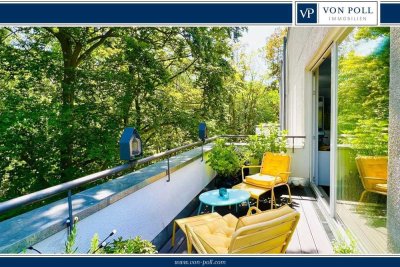 Großzügige 4,5-Zimmer-Dachgeschoss-Maisonettewohnung mit drei Terrassen direkt am Messelpark