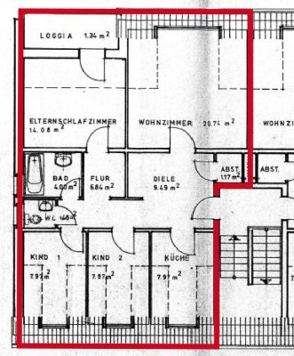 Aachen Lichtenbusch, helle, sanierte Wohnung in begehrter Wohnlage 4ZKDB 77 m²