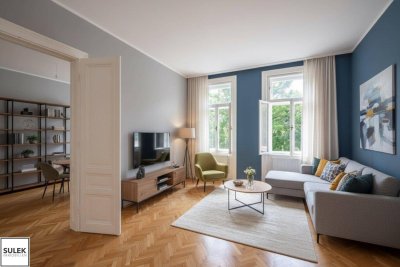 Schönbrunner Allee: perfekt aufgeteilte Altbauwohnung mit Grünblick