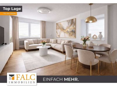 Zuhause mit Perspektive: 3-Zimmer-Wohnung mit Sonnenloggia & Gartenmitnutzung